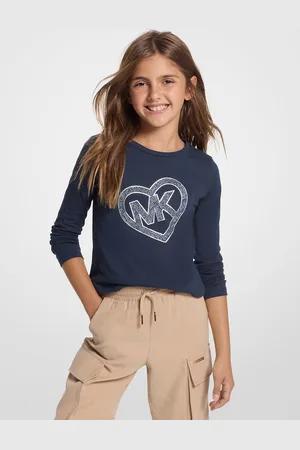 Michael Kors MKT-shirt de manga comprida com coração com logótipo e tachas -