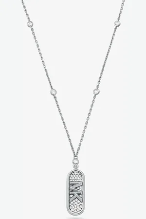 Michael Kors MKColar com logótipo Empire em prata de lei e banhado a metal precioso com incrustações -