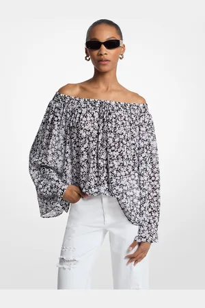 Michael Kors MKTop de ombros descobertos em Georgette com padrão floral -