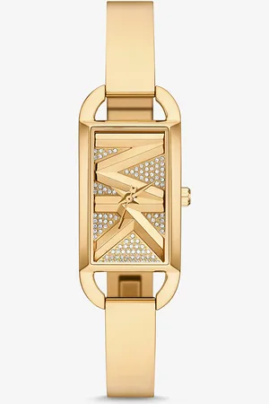 Michael Kors MKRelógio Empire com incrustações e bracelete rígida de tamanho mini -