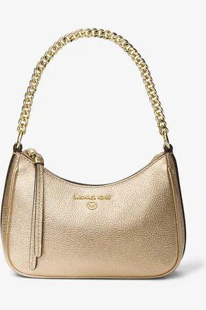 Michael Kors MKPochette em pele granulada metalizada Jet Set Charm pequena -