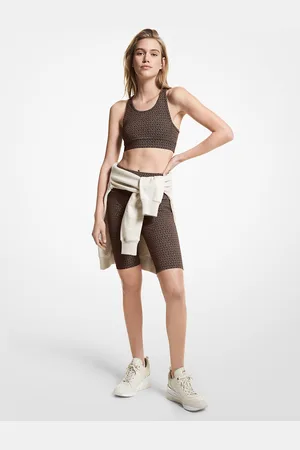 Michael Kors MKSutiã de desporto com costas cruzadas em mistura de nylon com logótipo -