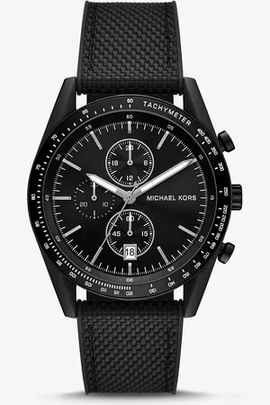 Michael Kors MKRelógio em nylon e Accelerator de tamanho grande -