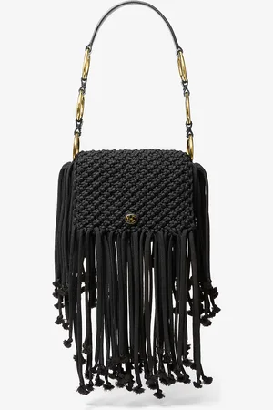 Michael Kors MKMala de ombro em macramé tecida à mão Marissa média -