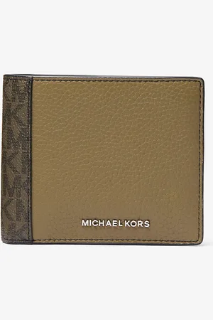 Michael Kors MKCarteira dobrável em pele com logótipo exclusivo com porta-moedas Hudson -