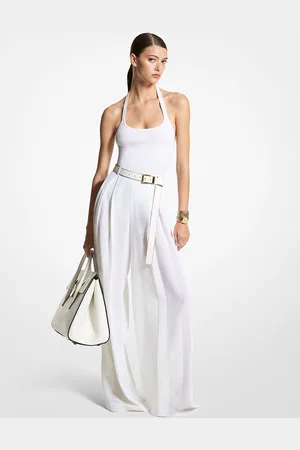 Michael Kors MKCalças palazzo em gaze de linho -
