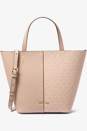 Michael Kors MKMala tote em pele granulada e com logótipo exclusivo Flora média -