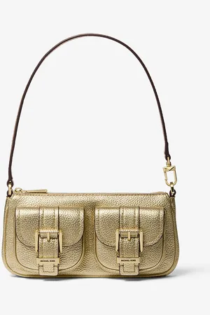 Michael Kors MKPochette convertível em pele granulada metalizada Zoe pequena -