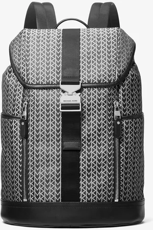 Michael Kors Mochila tipo aviador em jacquard com o logótipo MK2000 Eli