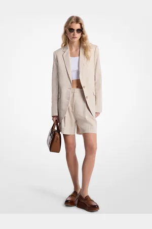 Michael Kors MKBlazer em sarja de linho e algodão -