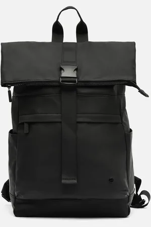 MISAKO Mochila com aba em nylon com bolso para portátil (15,6")