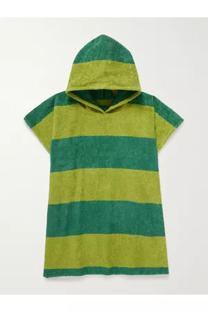 ARKET Kids Homem Roupões de Banho - Jemima Striped Cotton-Terry Hooded Robe