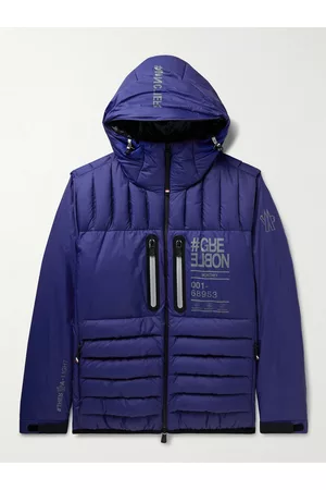 Moncler Grenoble Homem Casaco ski - Monthey Logo-Print Quilted Ripstop Hooded Down Ski Jacket