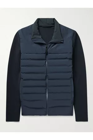 Aztech Mountain Homem Casaco ski - Dale of Aspen Quilted Panelled Wool-Blend Zip-Up Ski Jacket