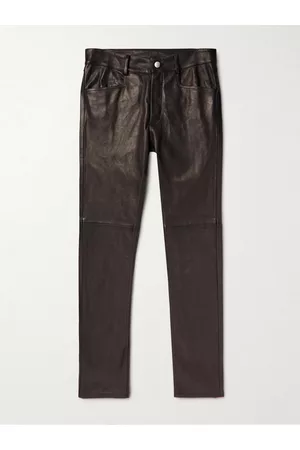 Rick Owens Homem Calças em Pele - Skinny-Fit Leather Trousers