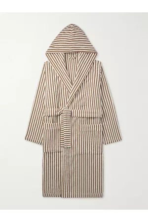 TEKLA Homem Roupões de Banho - Striped Organic Cotton-Terry Hooded Robe