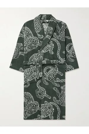 Desmond & Dempsey Homem Roupões de Banho - Cotton-Terry Jacquard Robe