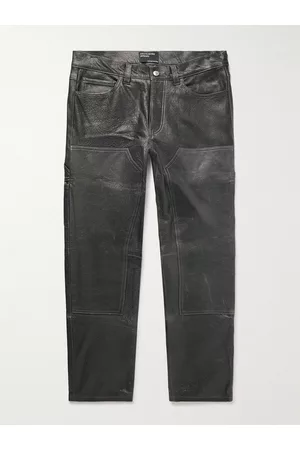 Enfants Riches Déprimés Homem Calças em Pele - Slim-Fit Panelled Leather Trousers