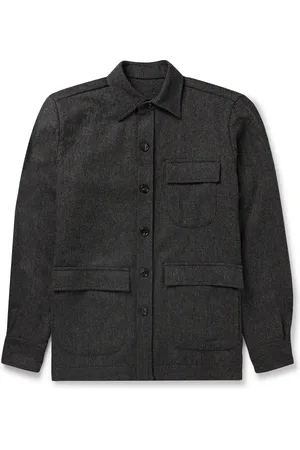 DE PETRILLO Herringbone Wool and Cashmere-Blend Jacket