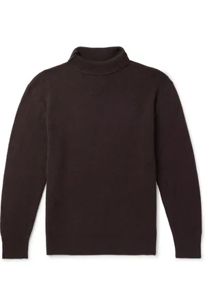 MILES LEON Slim-Fit Ribbed Merino Wool and Cashmere-Blend Rollneck Sweater