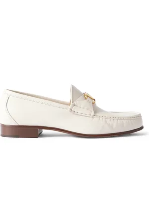 VALENTINO GARAVANI Logo-Embellished Full-Grain Leather Loafers