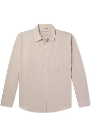 mfpen Executive Checked Cotton and Wool-Blend Shirt