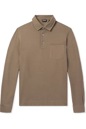 Ermenegildo Zegna Slim-Fit Cotton-Piquè Polo Shirt