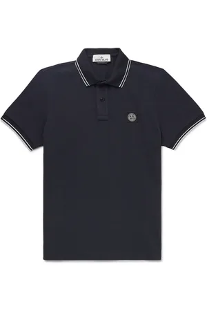 Stone Island Logo-Appliquéd Cotton-Blend Piqué Polo Shirt