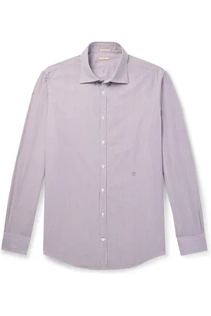 MASSIMO ALBA Genova Striped Cotton-Poplin Shirt
