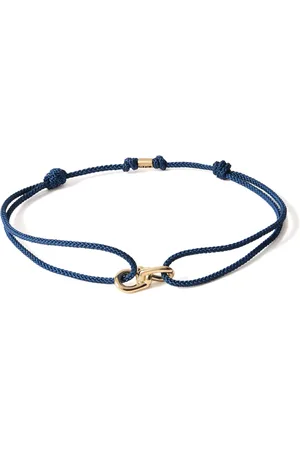 LUIS MORAIS Small Twisted Gold and Cord bracelet