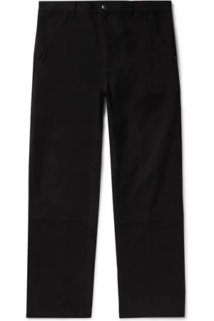 Moncler Straight-Leg Logo-Appliquéd Cotton-Blend Canvas Trousers