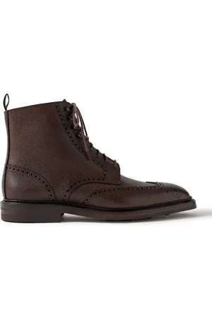 GEORGE CLEVERLEY Bryan Full-Grain Leather Brogue Boots
