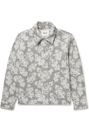 NN.07 Rahim 5247 Cotton-Blend Bouclé-Jacquard Shirt Jacket