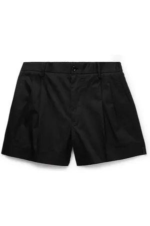 Dolce & Gabbana Slim-Fit Pleated Cotton-Blend Twill Shorts