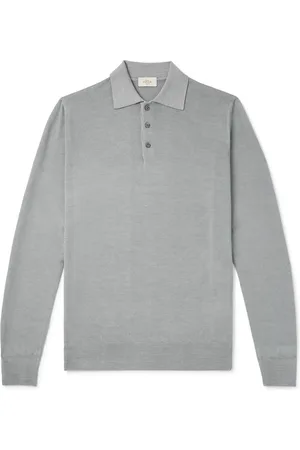 ALTEA Slim-Fit Garment-Dyed Virgin Wool Polo Shirt