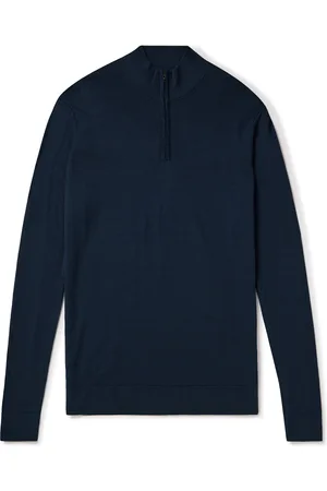 Sunspel Slim-Fit Wool Half-Zip Sweater