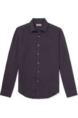CANALI Garment-Dyed Linen Shirt