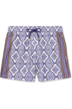 Etro Straight-Leg Mid-Length Paisley-Print Swim Shorts