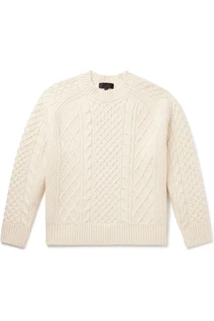 NILI LOTAN Carran Cable-Knit Wool Mock-Neck Sweater