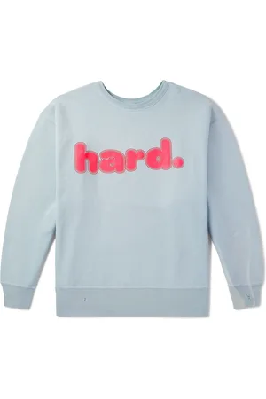 SAINT MXXXXXX Distressed Printed Cotton-Jersey Sweatshirt