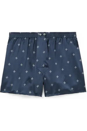 DEREK ROSE Brindisi Printed Silk-Satin Boxer Shorts