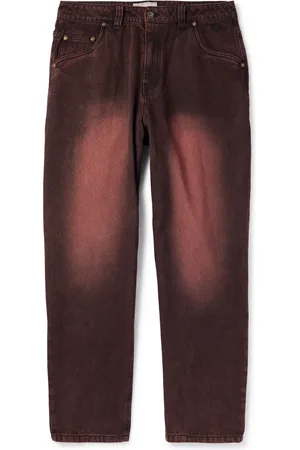 DIME Straight-Leg Logo-Embroidered Jeans