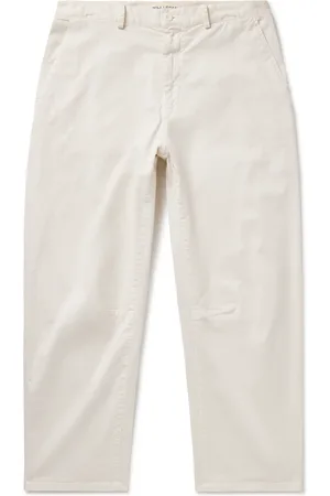 NILI LOTAN Carpenter Straight-Leg Cropped Cotton-Blend Twill Trousers