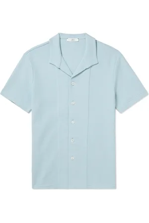 Mr P. Waffle-Knit Cotton Shirt