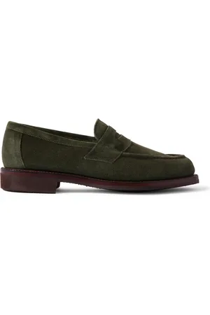 GEORGE CLEVERLEY Cannes Suede Penny Loafers