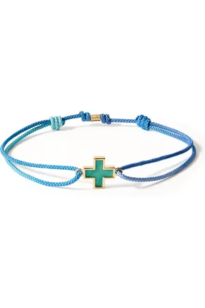 LUIS MORAIS Gold, Turquoise and Cord bracelet