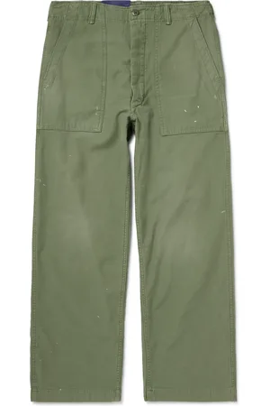Ralph Lauren Straight-Leg Paint-Splattered Cotton-Sateen Cargo Trousers