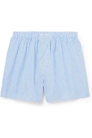 DEREK ROSE James Striped Cotton Boxer Shorts