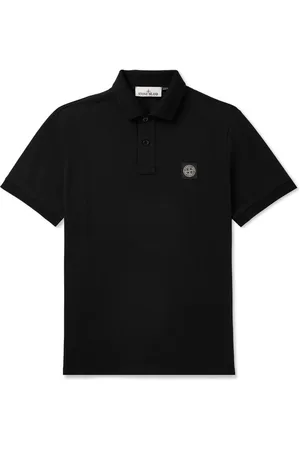 Stone Island Logo-Appliquéd Cotton-Blend Piqué Polo Shirt