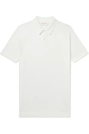 DEREK ROSE Jacob Sea Island Cotton Polo Shirt